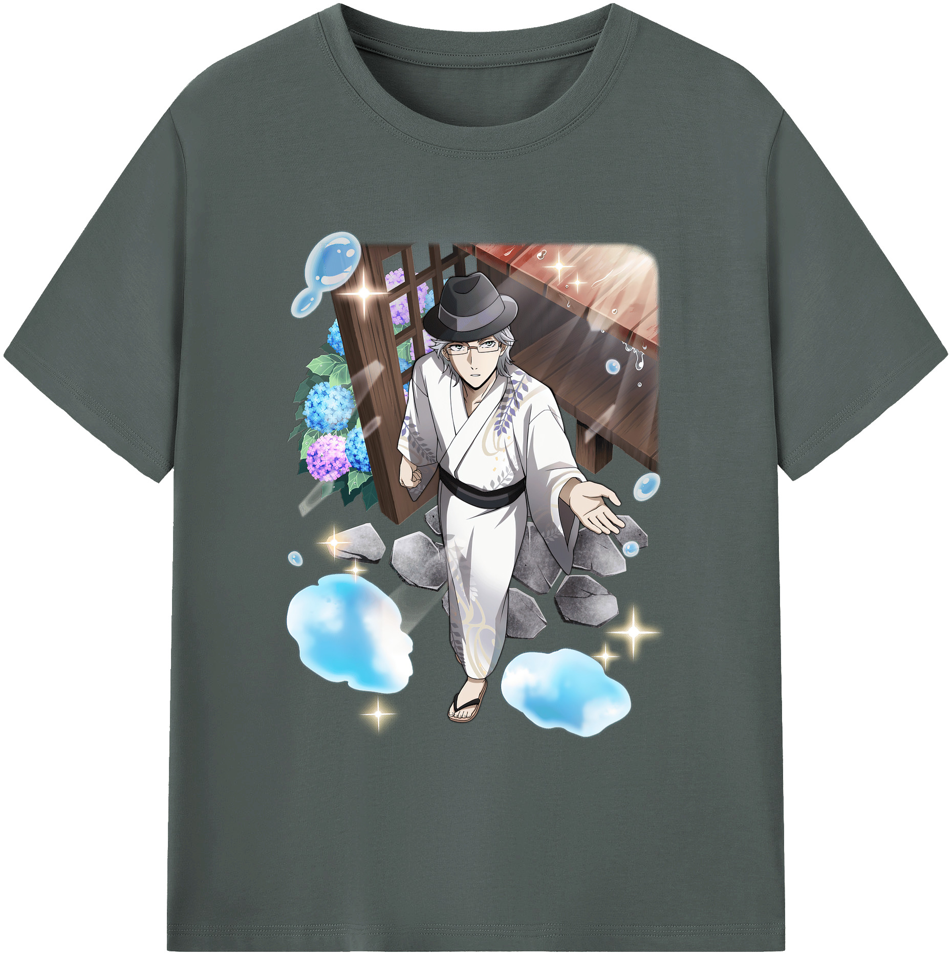 （画像用） 文豪ストレイドッグス Bungo Stray Dogs 綿100％ メンズ半袖Tシャツ｜肌触りやわらか＆通気性